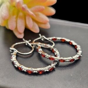 Crystal Hoop Earrings